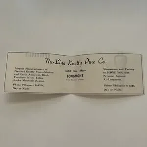 Kenneth Rarick None and/or Unknown | Other | Nuline Knotty Pine Co Ken Rarick Longmont ...